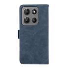For Motorola Moto G15 4G / G05 ABEEL Frosted Magnetic RFID Leather Phone Case(Blue) - 3