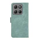 For Motorola Moto G15 4G / G05 ABEEL Frosted Magnetic RFID Leather Phone Case(Cyan) - 3