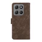 For Motorola Moto G15 4G / G05 ABEEL Frosted Magnetic RFID Leather Phone Case(Brown) - 3