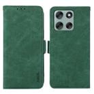 For Motorola Moto G56 5G ABEEL Frosted Magnetic RFID Leather Phone Case(Green) - 1