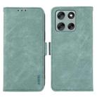 For Motorola Moto G56 5G ABEEL Frosted Magnetic RFID Leather Phone Case(Cyan) - 1