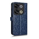 For itel P65 4G Honeycomb Dot Texture Leather Phone Case(Blue) - 3