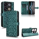 For itel P65 4G Honeycomb Dot Texture Leather Phone Case(Green) - 1