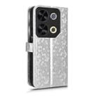 For itel P65 4G Honeycomb Dot Texture Leather Phone Case(Silver) - 3