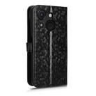 For itel A50C Honeycomb Dot Texture Leather Phone Case(Black) - 3