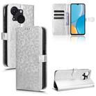 For itel A50C Honeycomb Dot Texture Leather Phone Case(Silver) - 1