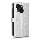 For itel A50C Honeycomb Dot Texture Leather Phone Case(Silver) - 3