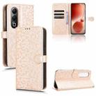 For itel S25 Honeycomb Dot Texture Leather Phone Case(Gold) - 1