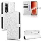 For itel S25 Honeycomb Dot Texture Leather Phone Case(Silver) - 1