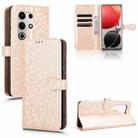 For itel S25 Ultra Honeycomb Dot Texture Leather Phone Case(Gold) - 1