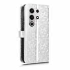 For itel S25 Ultra Honeycomb Dot Texture Leather Phone Case(Silver) - 3