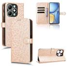 For itel A90 Honeycomb Dot Texture Leather Phone Case(Gold) - 1