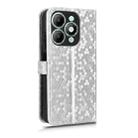 For itel A90 Honeycomb Dot Texture Leather Phone Case(Silver) - 3