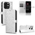 For itel Zeno 10 Honeycomb Dot Texture Leather Phone Case(Silver) - 1