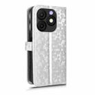 For itel Zeno 10 Honeycomb Dot Texture Leather Phone Case(Silver) - 3