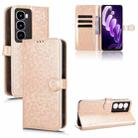 For itel City 100 Honeycomb Dot Texture Leather Phone Case(Gold) - 1