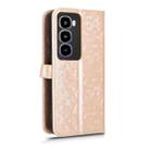 For itel City 100 Honeycomb Dot Texture Leather Phone Case(Gold) - 3