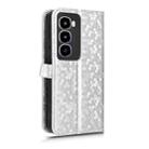 For itel City 100 Honeycomb Dot Texture Leather Phone Case(Silver) - 3