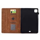 For iPad Pro 11 2024 Cats Embossed Leather Smart Tablet Case(Brown) - 3