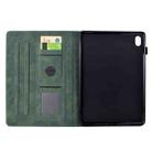 For iPad mini 6 / mini 2024 Cats Embossed Leather Smart Tablet Case(Green) - 3