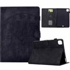 For iPad Air 11 2024 / Pro 11 2022 Cats Embossed Leather Smart Tablet Case(Black) - 1