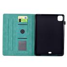 For iPad Air 11 2024 / Pro 11 2022 Cats Embossed Leather Smart Tablet Case(Light Blue) - 3