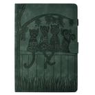 For Samsung Galaxy Tab A 10.1 2019 T510 Cats Embossed Leather Tablet Case(Green) - 3