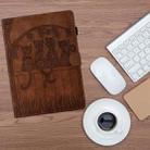 For Samsung Galaxy Tab A9 Cats Embossed Leather Tablet Case(Brown) - 2