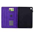 For Samsung Galaxy Tab S6 Lite P610 Cats Embossed Leather Smart Tablet Case(Purple) - 3