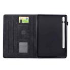 For Samsung Galaxy Tab S9 / S9 FE Cats Embossed Leather Smart Tablet Case(Black) - 3