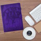 For Samsung Galaxy Tab A9+ Cats Embossed Leather Smart Tablet Case(Purple) - 2