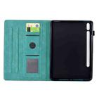 For Samsung Galaxy Tab S8 / S7 Cats Embossed Leather Smart Tablet Case(Light Blue) - 3