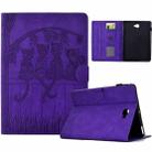 For Samsung Galaxy Tab A 10.1 2016 T580 Cats Embossed Leather Smart Tablet Case(Purple) - 1