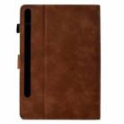 For Samsung Galaxy Tab S10 FE+ Cats Embossed Leather Smart Tablet Case(Brown) - 3
