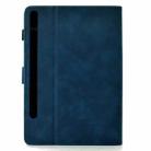 For Samsung Galaxy Tab S10 FE+ Cats Embossed Leather Smart Tablet Case(Dark Blue) - 3