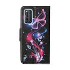 For Vivo V17 / V19 (India Version) Colored Drawing Pattern Horizontal Flip Leather Case with Holder & Card Slots & Wallet(Fluorescent Butterfly) - 3