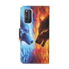 For Vivo V17 / V19 (India Version) Colored Drawing Pattern Horizontal Flip Leather Case with Holder & Card Slots & Wallet(Flame Wolf) - 3