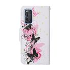 For Vivo V17 / V19 (India Version) Colored Drawing Pattern Horizontal Flip Leather Case with Holder & Card Slots & Wallet(Four Butterflies) - 2