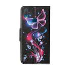 For Vivo Y11 (2019) Colored Drawing Pattern Horizontal Flip Leather Case with Holder & Card Slots & Wallet(Fluorescent Butterfly) - 2