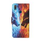For Vivo Y11 (2019) Colored Drawing Pattern Horizontal Flip Leather Case with Holder & Card Slots & Wallet(Flame Wolf) - 3