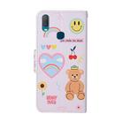 For Vivo Y11 (2019) Colored Drawing Pattern Horizontal Flip Leather Case with Holder & Card Slots & Wallet(Smiley Bear) - 2