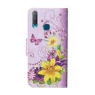 For Vivo Y17 / Y15 / Y12 Colored Drawing Pattern Horizontal Flip Leather Case with Holder & Card Slots & Wallet(Yellow Flower Butterfly) - 2