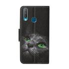 For Vivo Y17 / Y15 / Y12 Colored Drawing Pattern Horizontal Flip Leather Case with Holder & Card Slots & Wallet(Black Cat) - 3