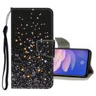 For Vivo Y19 Colored Drawing Pattern Horizontal Flip Leather Case with Holder & Card Slots & Wallet(Black Five-pointed Star) - 1