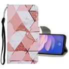 For Vivo Y19 Colored Drawing Pattern Horizontal Flip Leather Case with Holder & Card Slots & Wallet(Marble) - 1