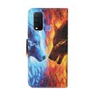 For Vivo Y50 / Y30 Colored Drawing Pattern Horizontal Flip Leather Case with Holder & Card Slots & Wallet(Flame Wolf) - 3