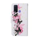 For Vivo Y50 / Y30 Colored Drawing Pattern Horizontal Flip Leather Case with Holder & Card Slots & Wallet(Four Butterflies) - 2