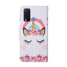 For Vivo Y50 / Y30 Colored Drawing Pattern Horizontal Flip Leather Case with Holder & Card Slots & Wallet(Crown Unicorn) - 2