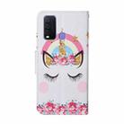 For Vivo Y50 / Y30 Colored Drawing Pattern Horizontal Flip Leather Case with Holder & Card Slots & Wallet(Crown Unicorn) - 3