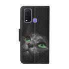 For Vivo Y50 / Y30 Colored Drawing Pattern Horizontal Flip Leather Case with Holder & Card Slots & Wallet(Black Cat) - 3